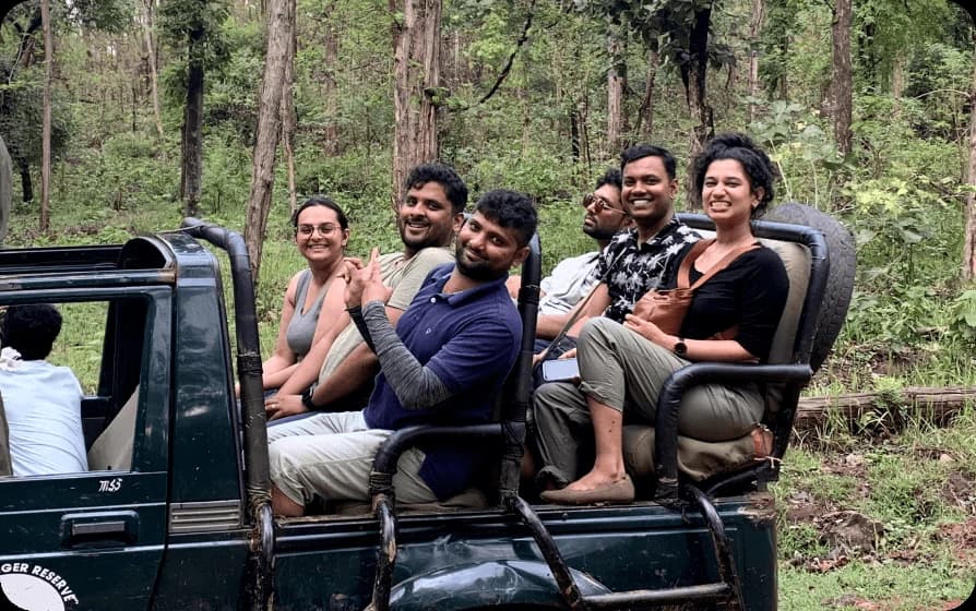 Brego Business teammates collaborating outdoors